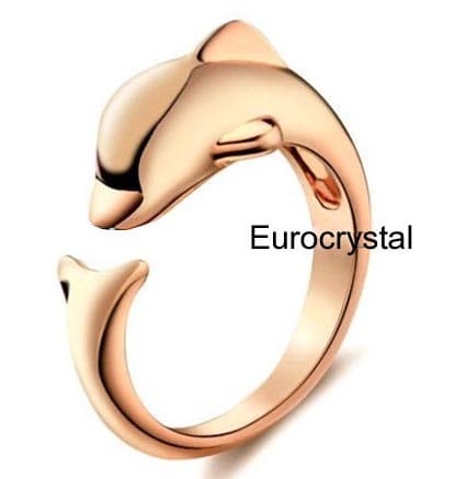 Dolphin Free Size Ring _ 18K Gold Plated